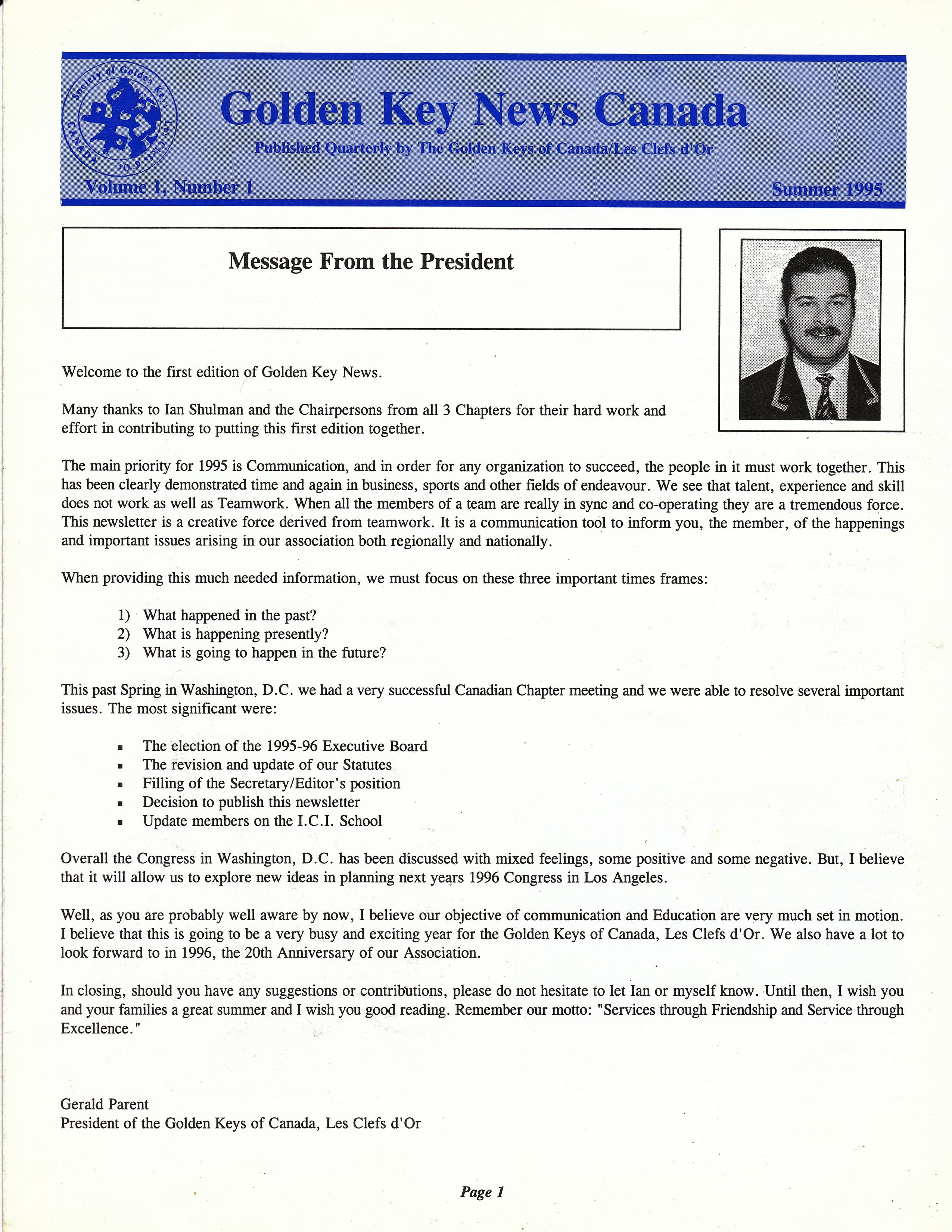 1995 1st Newsletter